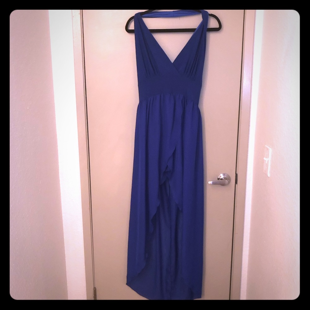 Royal Blue Halter Club Dress